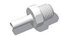 QCSAG Series Male National Pipe Thread (NPT) x Stem Polypropylene Connector